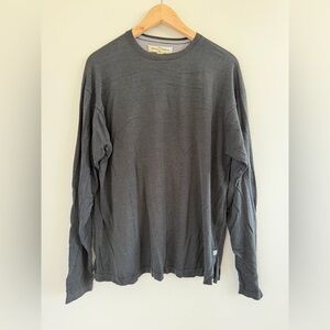 Tommy Bahama Men’s Medium Silk Cotton Blend Soft‎ Cozy Long Sleeve Gray Shirt